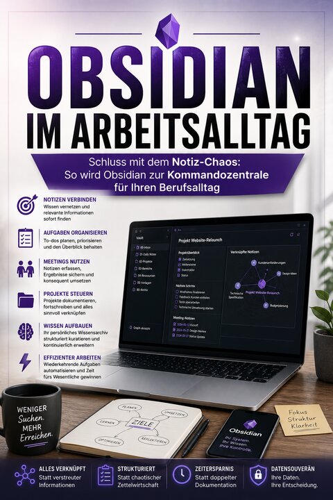 Buchcover: Obsidian im Arbeitsalltag von Oliver Donzyk